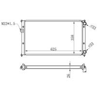 Motor Radyatoru (625×358×26) Passat Iii 1 9D Manuel ORIS BVW003026