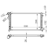 Motor Su Radyatoru P106 - Saxo Tud5(1.5Dizel) 96-> Olcu:(286×530×26) ORIS BCI007026