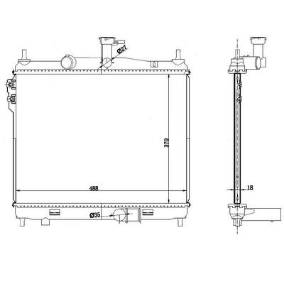 Motor Radyatoru (372×495×18) Getz 1 5Crdi 05-> Manuel ORIS BHY081018