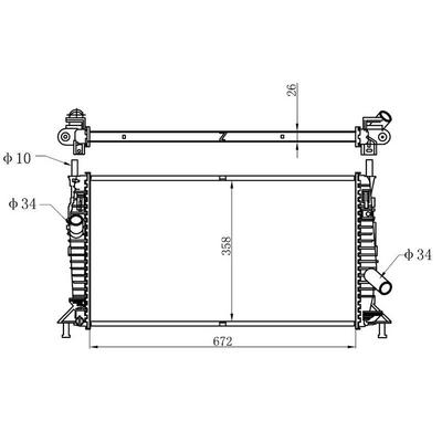 Motor Radyatoru (672×358×26) Focus 1 4Tdci 05-> Manuel ORIS BFR501026