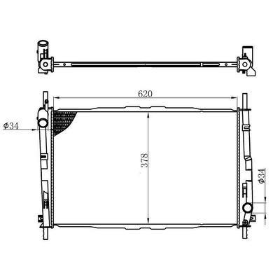 Motor Radyatoru (+Ac) Mondeo Iii 1 8 16V / 2 0 16V Benzinli 01>07 Klimali  (620×378×26) ORIS BFR005026