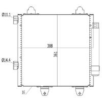 Klima Radyatoru (Kondenser) P107-C1- Toyota:Aygo 1 0-1 4 Hdi Olcu:(388×361×16) ORIS CPE611016