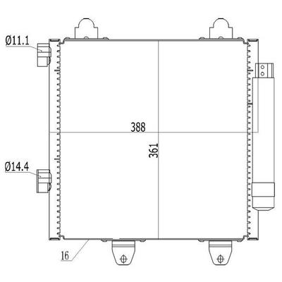 Klima Radyatoru (Kondenser) P107-C1- Toyota:Aygo 1 0-1 4 Hdi Olcu:(388×361×16) ORIS CPE611016