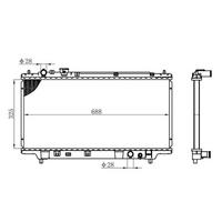 Motor Radyatoru (325×688×16) Mazda 323 94-> Manuel ORIS BMZ003016