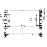 Motor Radyatoru (675×368×26) Chrysler 300M 98-04 ORIS BGM087026