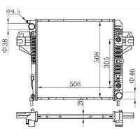 Motor Radyatoru (506×508×26) Cherokee 01-> 3 7I - Liberty 02-> 3 70I Otomatik ORIS BGM098026
