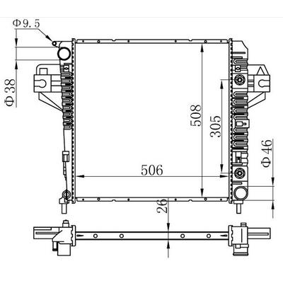 Motor Radyatoru (506×508×26) Cherokee 01-> 3 7I - Liberty 02-> 3 70I Otomatik ORIS BGM098026