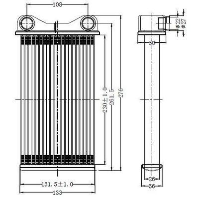 Kalorifer Radyatoru A4 1 9Tdi 00> 230×133×26  Oto/Mek Sanziman ORIS KAU005026