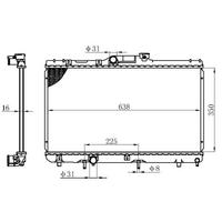 Motor Radyatoru (350×638×16) Corolla Ae 101 Otomatik ORIS BTO056016