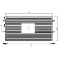 Klima Radyatoru (Kondanser) Transit 2 2Tdci/ 2 3I/ 2 4 Tdci/ 3 2Tdci V347 06-> ( 725×389×16 ) ORIS CFR111016