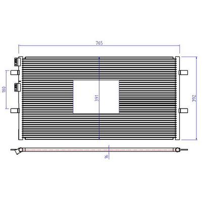 Klima Radyatoru (Kondanser) Transit 2 2Tdci/ 2 3I/ 2 4 Tdci/ 3 2Tdci V347 06-> ( 725×389×16 ) ORIS CFR111016