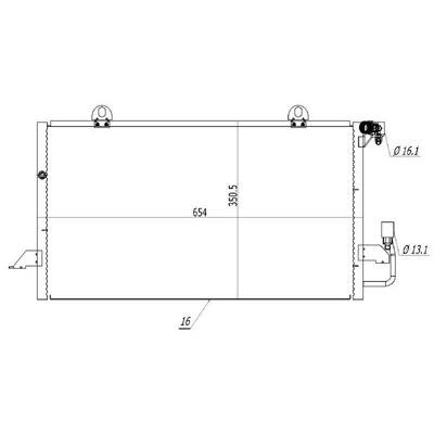 Kondanser Audi 80 1.9Tdi A6 1.9Tdi 91>97 ORIS CAU663016