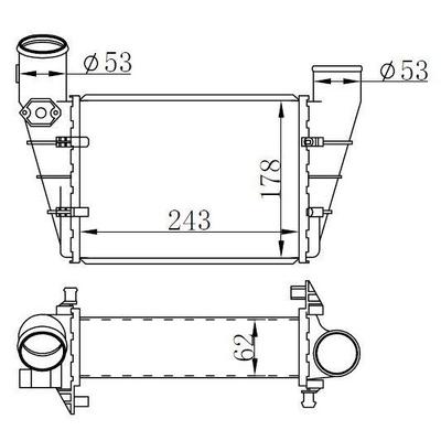 Turbo Radyatoru Passat A4 A6 1 8T 1 9Tdi (241×166×62) 00>05 ORIS IVW008062