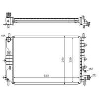 Motor Radyatoru (525×365×42) Escort  Manuel ORIS MFR003034