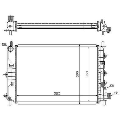 Motor Radyatoru (525×365×42) Escort  Manuel ORIS MFR003034