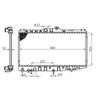 Motor Radyatoru (325×668×16) Corolla Ae 92 Otomatik ORIS BTO052016