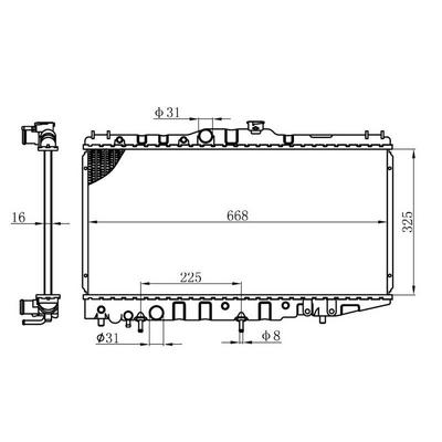 Motor Radyatoru (325×668×16) Corolla Ae 92 Otomatik ORIS BTO052016