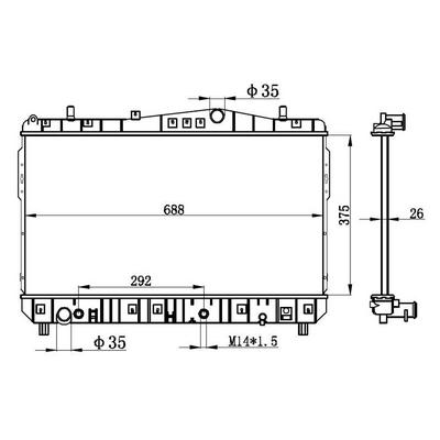 Motor Radyatoru (375×698×26) Lacetti 1 4/1 6/1 8 Otomatik ORIS BCH012026