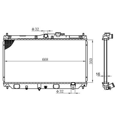 Motor Radyatoru (350×668×16) Accord 90-> Manuel ORIS BHN049016
