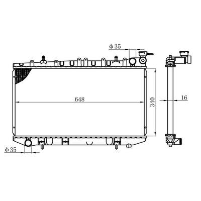 Motor Radyatoru (340×648×16) Primera P10 90-> Manuel ORIS BNI013016