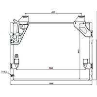 Klima Radyatoru Toyota Hilux 2.5 3.0 2005-> (545×340×16) ORIS CTO867016