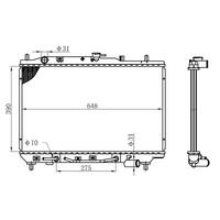 Motor Radyatoru (390×648×16) Mazda 323 89-> Otomatik ORIS BMZ006016