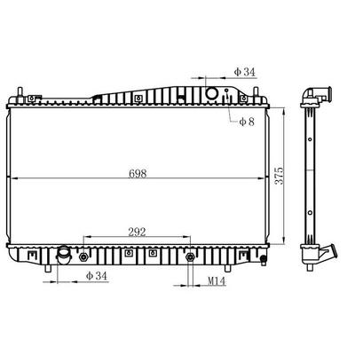 Motor Radyatoru (375×698×26) Evanda 2 0I 02-> Otomatik ORIS BCH006026