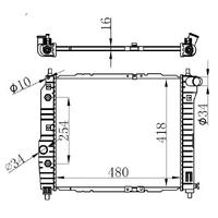 Motor Su Radyatoru Aveo-Kalos 1 2/1 4 8V Otomatik (480×418×16) ORIS BCH008016