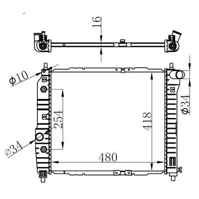 Motor Su Radyatoru Aveo-Kalos 1 2/1 4 8V Otomatik (480×418×16) ORIS BCH008016