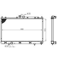 Motor Radyatoru (375×688×16) Lancer 1 3I/1 6I 03-> Manuel ORIS BMI013016