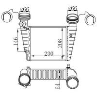 Turbo Radyatoru Passat 1 8T (230×203×62) 00>05 ORIS IVW005062