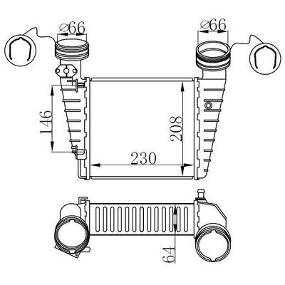 Turbo Radyatoru Passat 1 8T (230×203×62) 00>05 ORIS IVW005062