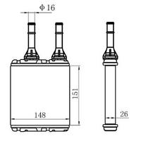 Kalorifer Radyatoru Nissan D22 151×148 (151×147×26) ORIS KNI001026