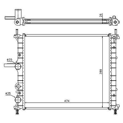 Motor Radyatoru Bravo-Brava-Marea 1 4-12V/1 6 16V Klimali 95-01 (476×416×34) ORIS MFI023023