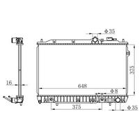Motor Radyatoru (375×648×16) Elantra 1 5I 90-> Otomatik ORIS BHY033016