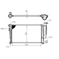 Motor Su Radyatoru P306-Xsara 93-97 1 8-1 6I  Klimali Olcu:(610×378×23) ORIS MPE004023