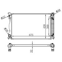 Motor Radyatoru (675×445×32) Audi A6 Otomatik 2 7Tdi 3 0Tdi 05>11 ORIS BAU064032