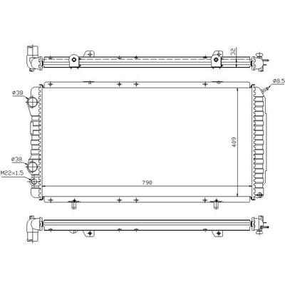 Motor Radyatoru Mekanik Boxer Jumper Ducato 2 0 Hdi 2 5D 2 5Td 2 8 2 8Td Olcu: (790×415×34) / (94 06) ORIS MFI189034