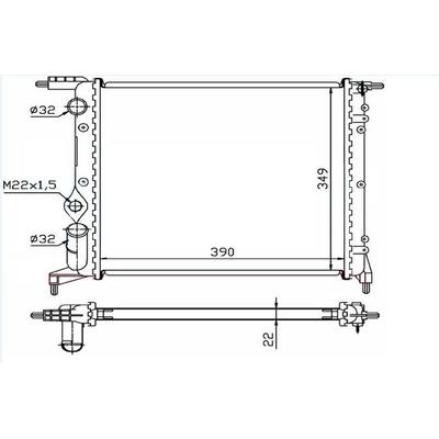 Motor Radyatoru R19-Clio 1 4 (390×349×23) ORIS MRN165023