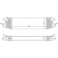 Turbo Radyatoru (Intercooler) Fusion 1 6Tdci 90Ps 02> Mazda 2 03> 1.4 De 450×142×50 ORIS IFR504050