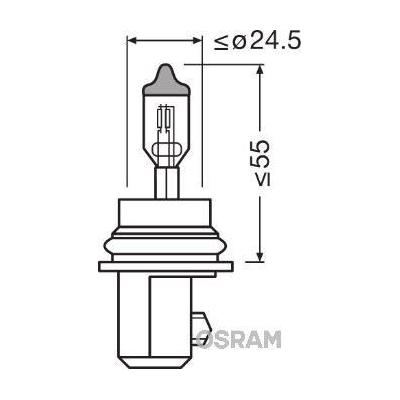 12V Standart 9007 Ampul 65 / 55W OSRAM 9007