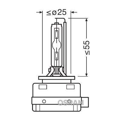 Ampul D1S 35W Pk32D 2 Hcb2 %200 Fazla Isik Gucu Night Breaker Laser OSRAM 66140 XNL