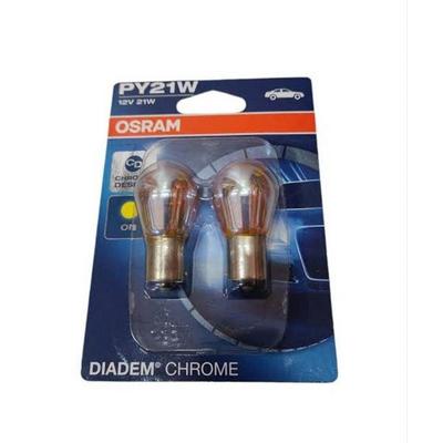 Ampul 12V 21W Stop Sinyal Capraz Tirnak (Seffaf Sari) OSRAM 7507 DC