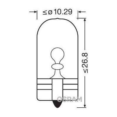 Ampul 24V 5W Buyuk Dipsiz T10 OSRAM 2845