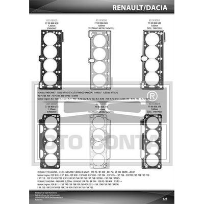 Silindir Kapak Contasi R19 Clio Ii Megane I Kangoo 1 4 / 1 6 8V (K7M) Dik Kanal OC 40149005