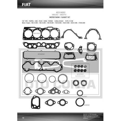 Motor Takim Contasi Tipo / Uno 1 4 Keceli OC 40314002