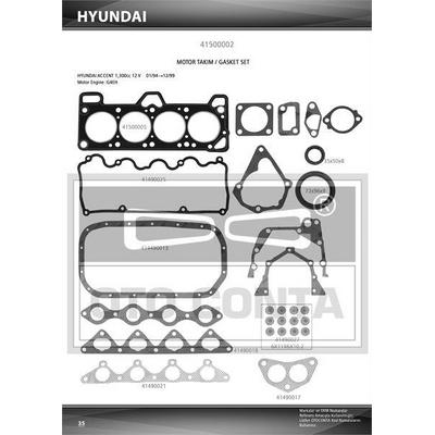 Motor Takim Contasi Keceli Accent 1 3 12V Benzinli 1994 2000 OC 41500002