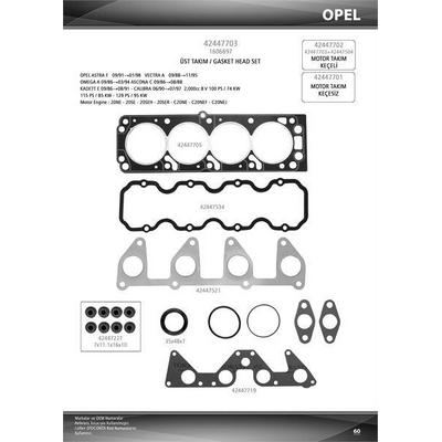 Ust Takim Conta Keceli 20 / 8V Vectra A OC 42447703