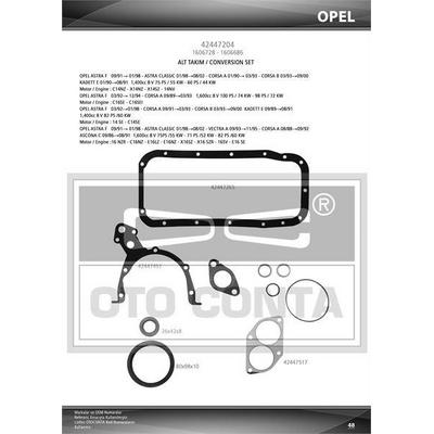 Alt Takim Conta Seti̇ Corsa B 93>02 Astra F 92>98 Combo B 93>02 C14Nz - X14Sz - C14Se - 14Nv - 14Se - X14Nz - 12Nz - C12Nz - X12Sz OC 42447204