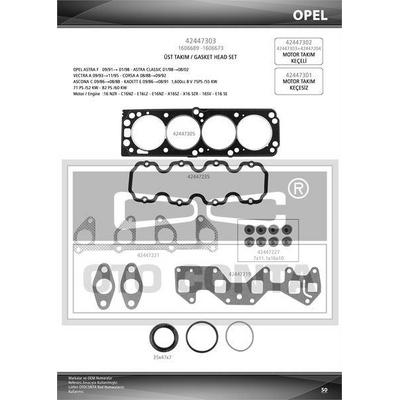 Ust Takim Conta Astra F 16Nz 16Sv Keceli Subap Lastikli OC 42447303